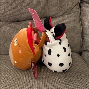 Omar and Dustin 7 inch Valentine’s Day squishmallow combo buckets